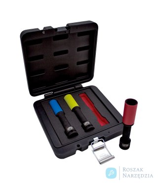 Zestaw nasadek 1/2" HEX 17mm 19mm 21mm wydłużonych 150mm BAHCO