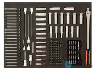 Zestaw nasadek 1/2" i 3/8" oraz końcówek - 177 szt. w wkładce z pianki Fit&Go 3/3 BAHCO