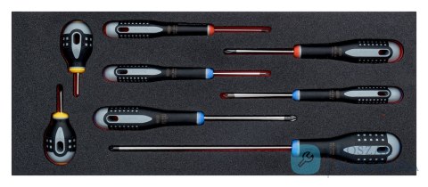 Wkład narzędziowy - wkrętaki SL, PH, PZ - 8 elementów BAHCO Wkład narzędziowy - wkrętaki SL, PH, PZ - 8 elementów BAHCO