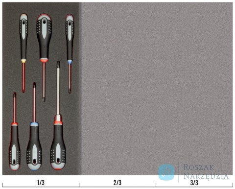Wkład narzędziowy wkrętaki SL + PH + PZ - 6 elementów BAHCO Wkład narzędziowy wkrętaki SL + PH + PZ - 6 elementów BAHCO