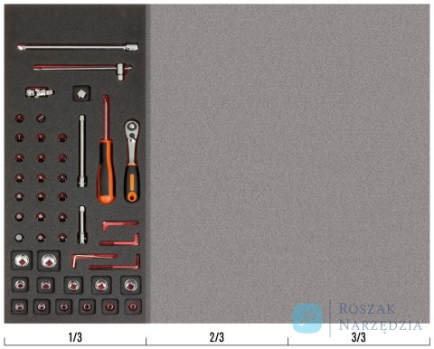 Wkład narzędziowy 1/4" - 45 elementów BAHCO Wkład narzędziowy 1/4" - 45 elementów BAHCO