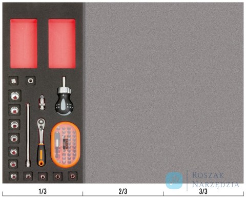 Zestaw nasadek 1/4" - 48 elementów BAHCO