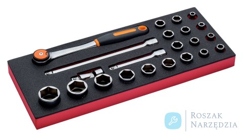 Nasadki 1/2" 22 elementy BAHCO