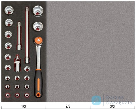 Nasadki 1/2" 22 elementy BAHCO