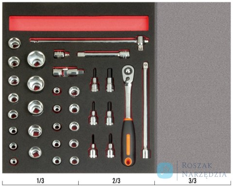 Wkład narzędziowy 1/2" - 35 elementów BAHCO Wkład narzędziowy 1/2" - 35 elementów BAHCO