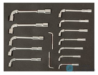 Zestaw kluczy nasadowych wygiętych z podwójną główką w wkładce z pianki Fit&Go - 14 szt (8-24 mm) BAHCO