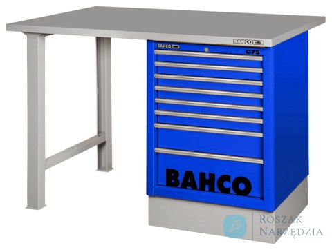 Stół warsztatowy 6 szuflad z blatem stalowym 1500x750x1030 mm (pomarańczowy) BAHCO