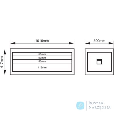Nadstawka narzędziowa XL 4 szuflady do wózka C85 (pomarańczowa) BAHCO