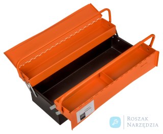 Skrzynka narzędziowa metaliczna 3 przegródki czarno-pomarańczowa 530 mm BAHCO