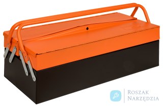 Skrzynka narzędziowa metaliczna 3 przegródki czarno-pomarańczowa 530 mm BAHCO