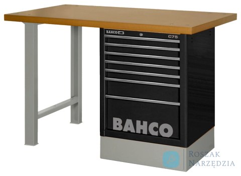 Stół warsztatowy 7 szuflad z blatem MDF 1800x750x1030 mm (czarny) BAHCO