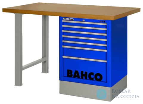 Stół warsztatowy 7 szuflad z blatem MDF 1800x750x1030 mm (czarny) BAHCO