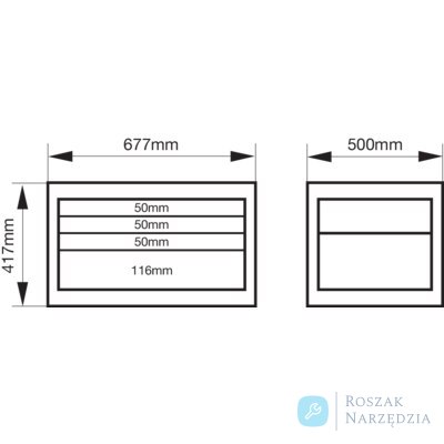 Nadstawka narzędziowa 4 szuflady do wózka C85 (niebieska) BAHCO