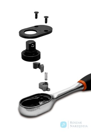 Grzechotka dwukierunkowa 1/4", 72 zębowa obracana w skokach co 5° BAHCO
