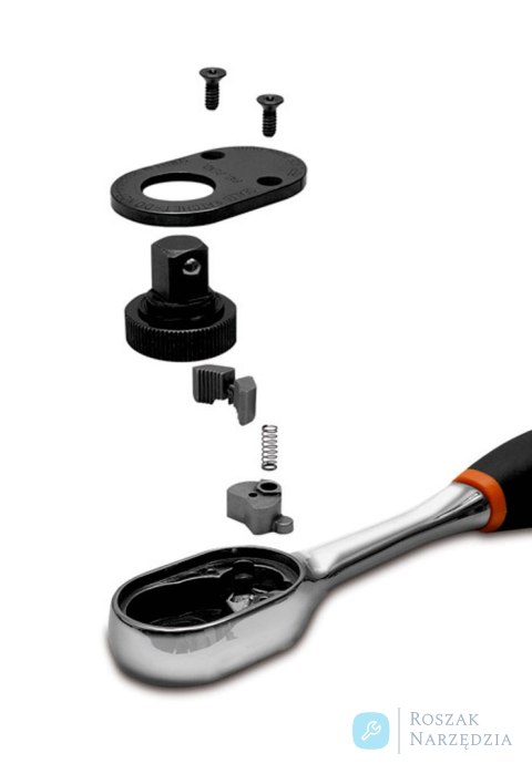 Grzechotka dwukierunkowa 1/4", 72 zębowa obracana w skokach co 5° BAHCO
