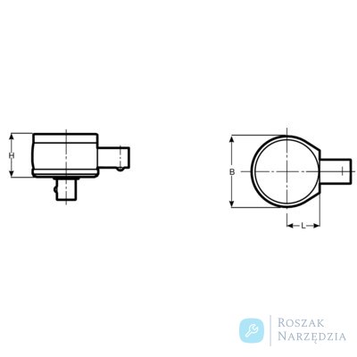 Grzechotka okrągła odwracalna 14X18 mm mocowanie męskie 1/2" BAHCO