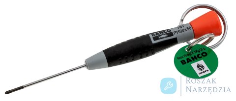 Wkrętak precyzyjny PH00 x 50 mm z pierścieniem ze stali nierdzewnej BAHCO