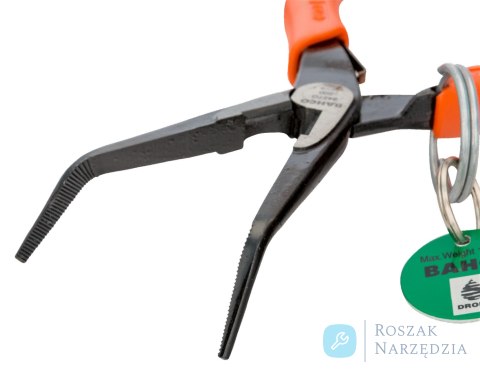 Szczypce ERGO™ z końcówkami półokrągłymi wygiętymi o 45°, 200 mm BAHCO
