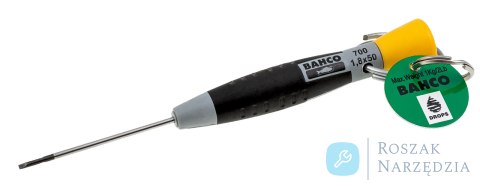 Wkrętak płaski precyzyjny 0.5 x 3 x 100 mm z pierścieniem ze stali nierdzewnej BAHCO
