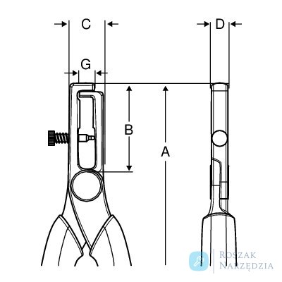 Szczypce do ściągania izolacji, długość 160 mm, zakres 0.5-5 mm,  VDE  BAHCO