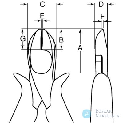 Ucinaki boczne izolowane 160 mm z z ukosowaną krawędzią tnącą BAHCO
