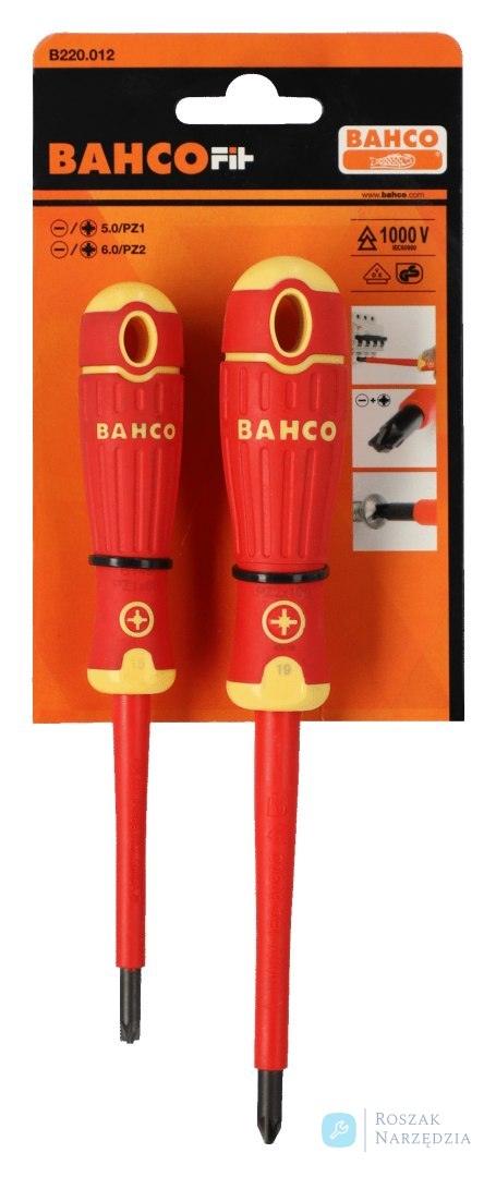 Wkrętaki BahcoFit, zestaw 2szt., Pozidriv combi BAHCO