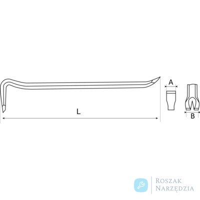 Łom nieiskrzący AL-BR 16x460 mm BAHCO