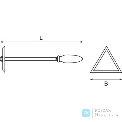 Skrobak trójkątny nieiskrzący AL-BR 450 mm BAHCO
