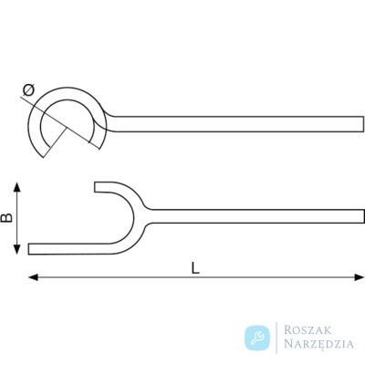 Klucz do zaworów nieiskrzący AL-BR 400 mm, śr. otwarcia 48 mm BAHCO