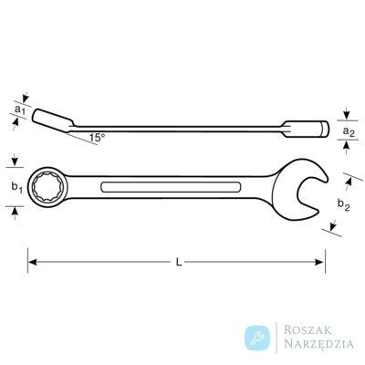 Klucz płasko-oczkowy 23 mm, nieiskrzący CU-BE BAHCO