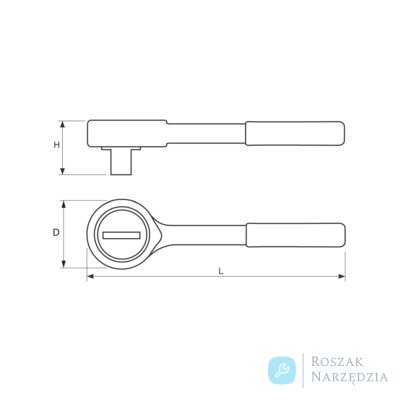 Grzechotka ze stali nierdzewnej 3/4" 320 mm BAHCO