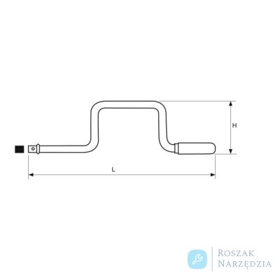 Rękojeść obrotowa 1/2 cala stal nierdzewna AISI 420 BAHCO