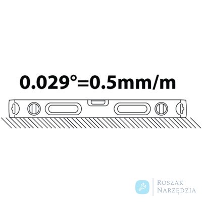 Poziomica aluminiowa profil podwójny T 1800 mm BAHCO