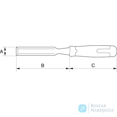 Dłuto stolarskie 14 mm z drewnianą rękojeścią BAHCO