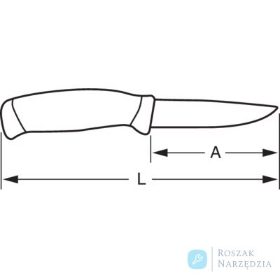 Nóż wielozadaniowy 220 mm z kaburą BAHCO