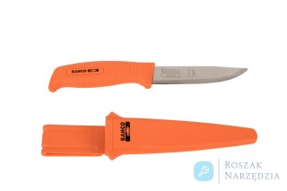 Nóż ciesielski ze stali nierdzewnej, długość 100 mm, etui BAHCO
