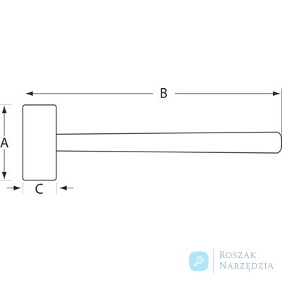 Młotek bezodrzutowy głowica 105 mm, waga 5600g BAHCO