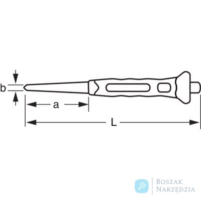 Punktak centrujący z osłoną 4 mm 165 mm BAHCO