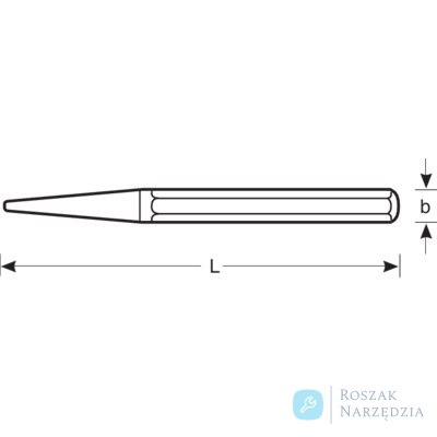 Dłuto ostre 400 mm średnica udaru 18 mm BAHCO