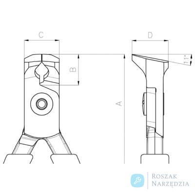 Ucinaki czołowe, długość 109 mm, Flush Cut BAHCO
