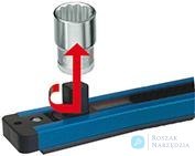 Magnetyczna listwa na nasadki, 480mm, z 14 gniazdami z zewn. i 2 gniazda z wewnętrzne  4-kat.3/8", GEDORE
