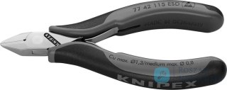 Szczypce tnące boczne dla elektroników, 115mm, 77 42 115 ESD, KNIPEX