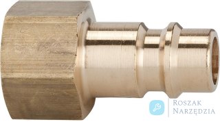 Nypel wtykowy mosiadz do zlacza ? nom. 7,2mm, gwint wewnetrzny G 1/4" RIEGLER