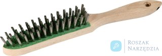 Szczotka druciana ręczna,V4A gladka,4-rzedowa 0,3mm ZEINTRA