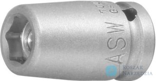 Udarowa koncowka wymiennaklucza nasadowego, z magnesem 1/4" 7mm ASW