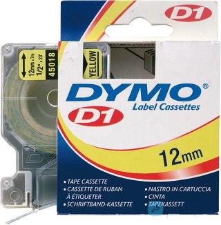 Taśma do drukarek etykiet D1 45018, czarna/zolta 12mmx7m DYMO