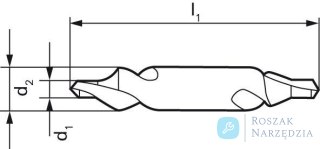 Nawiertak HSS z promieniem do nakiełków 4mm GÜHRING