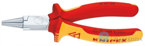 Szczypce okrągłe,  VDE , 160mm, 22 06 160, KNIPEX