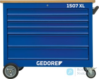 Wózek narzędziowy - stół warsztatowy na kółkach, z 7 szufladami, 1507XL GEDORE