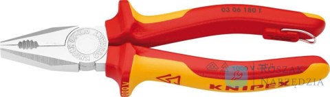 Szczypce uniwersalne  VDE , TT, 180mm, 03 06 180 T, KNIPEX